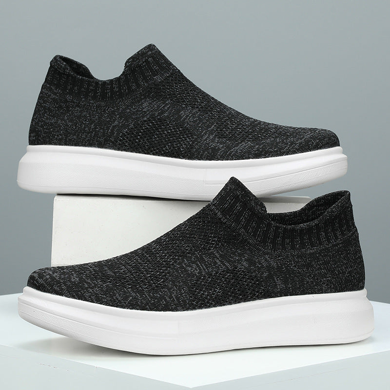Damen Sneaker Strick Schuhe Flexibel Rutschfest