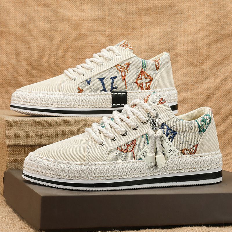 Damen Sneaker Bequem Modern Jute Details - BerlinGlamour