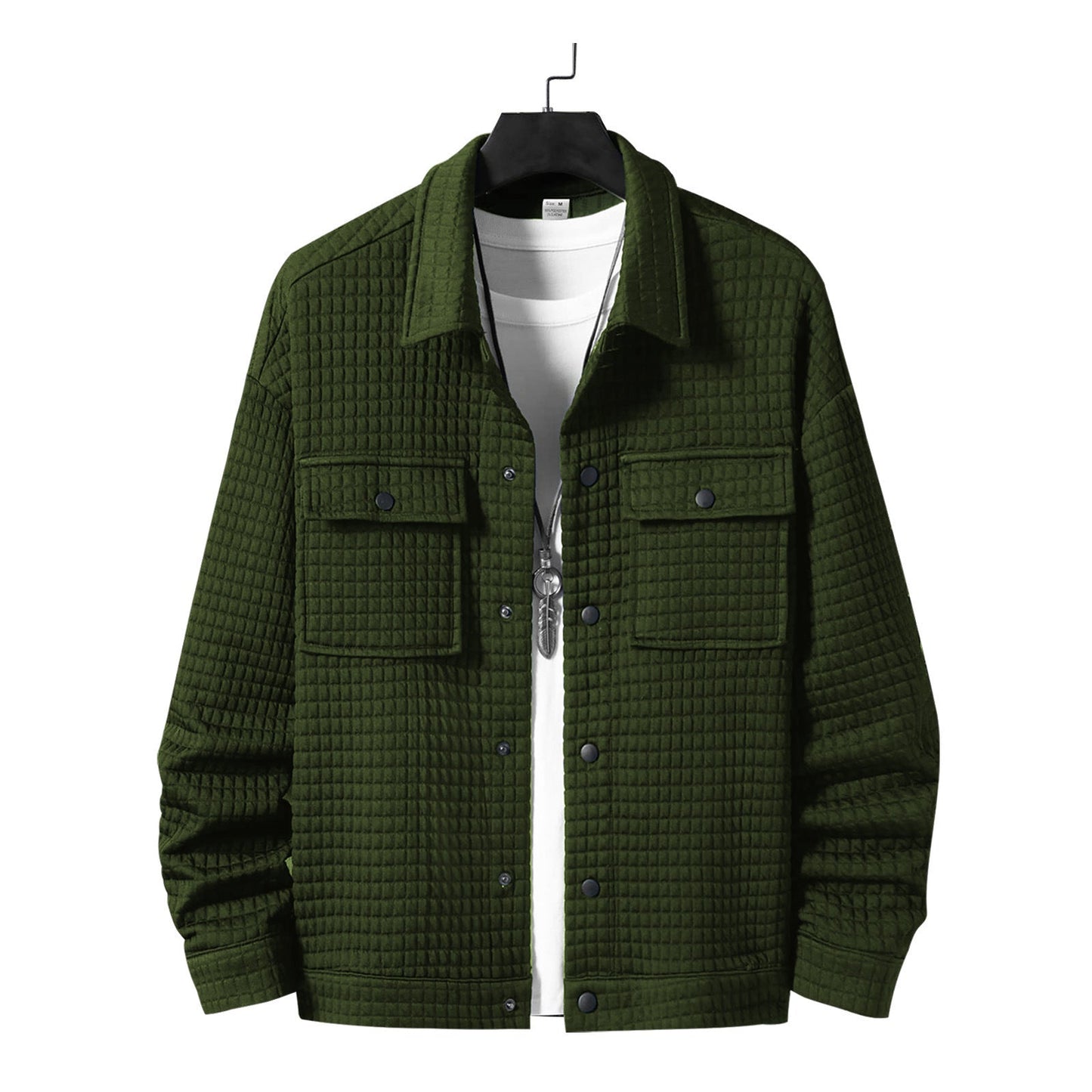 Herren Hemdjacke Lässig mit Taschen Modern