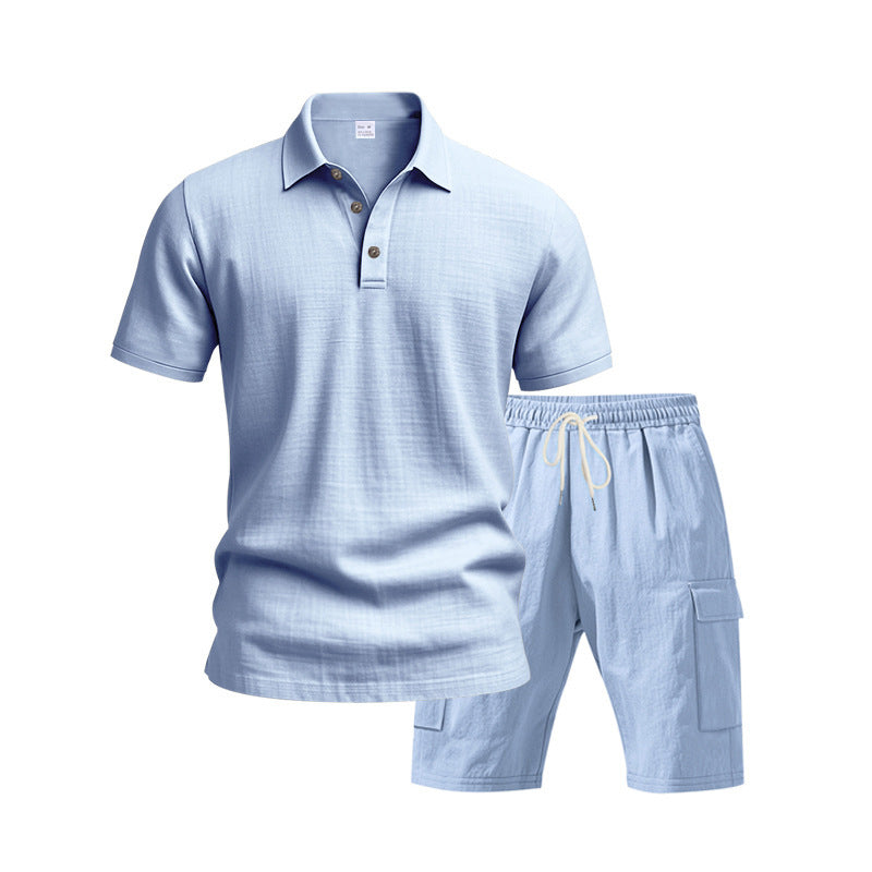 Herren Sportset atmungsaktiv Komfortschnitt Polo Shorts