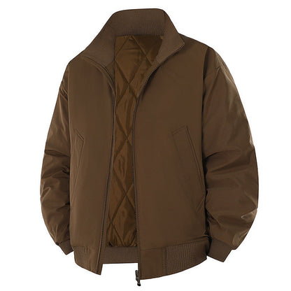 Herren Steppjacke Modern Hoher Kragen Winter