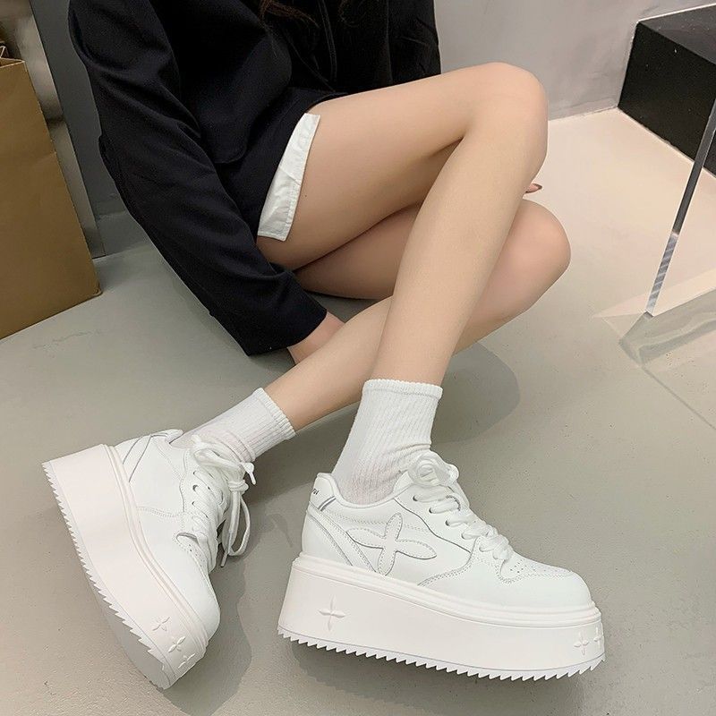 Damen Plateau Sneaker Rutschfest Gepolstert Komfort