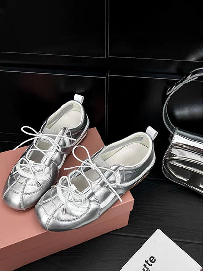 Damen Sneaker Sportlich Modisch Weiße Schuhe