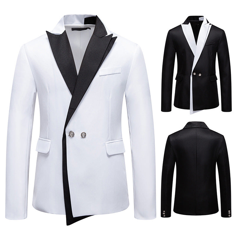 Herren Smoking Blazer Elegant Kontrastrevers Modern - BerlinGlamour