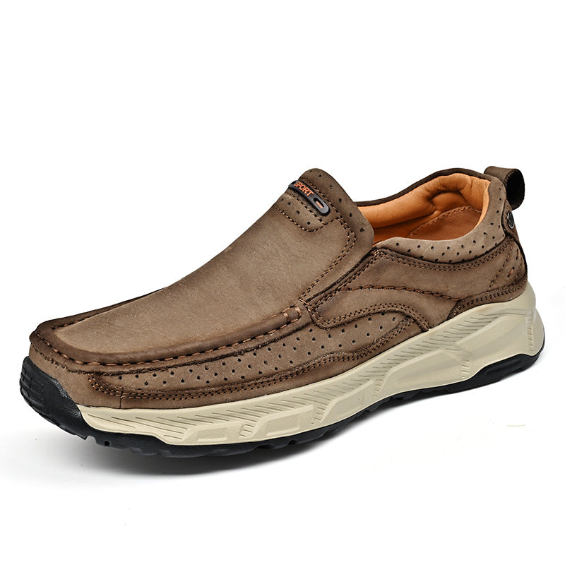 Damen Leder Slipper Bequem Atmungsaktiv Perforiert