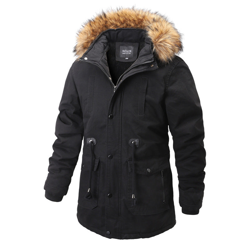 Herren Winterparka Wärmend Mit Abnehmbarer Kapuze