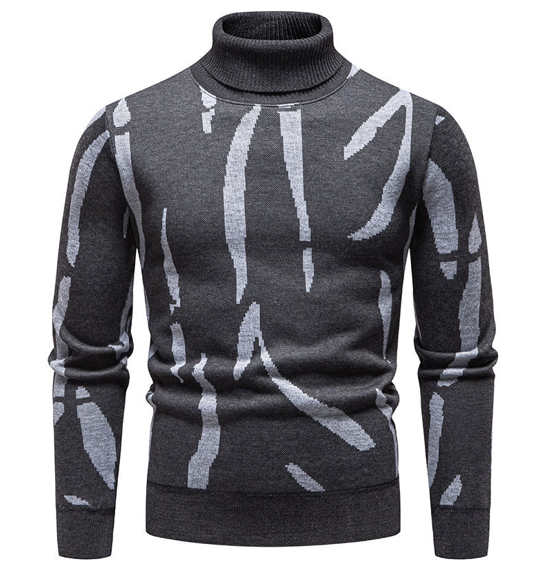 Herren Rollkragenpullover Modern Auffälliges Muster