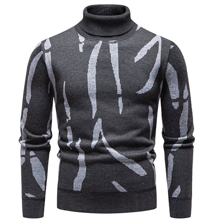 Herren Rollkragenpullover Modern Auffälliges Muster