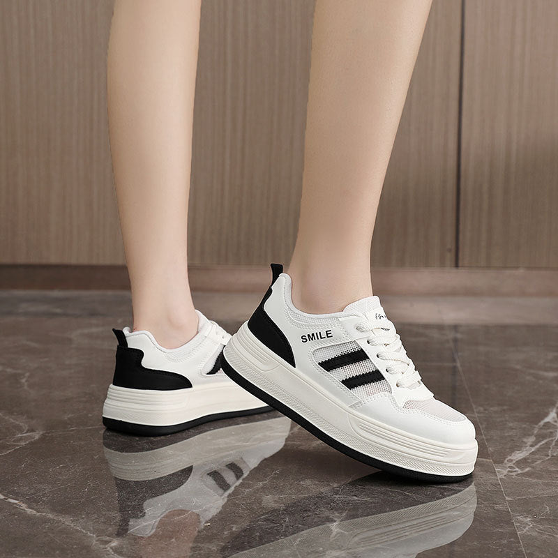 Damen Plateausneaker Atmungsaktiv Mesh Trendy