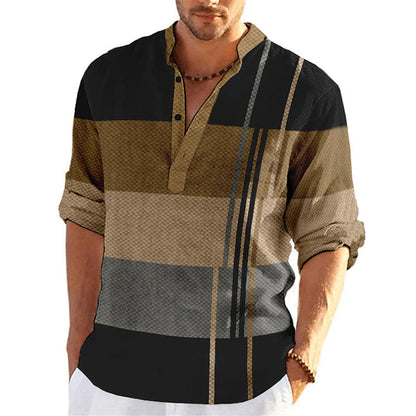 Herren Freizeit-Shirt Gestreift Modern Berlin Style - BerlinGlamour