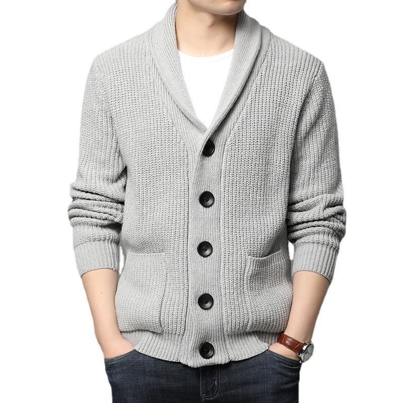 Herren Strickjacke Kuschelig Modern mit Taschen