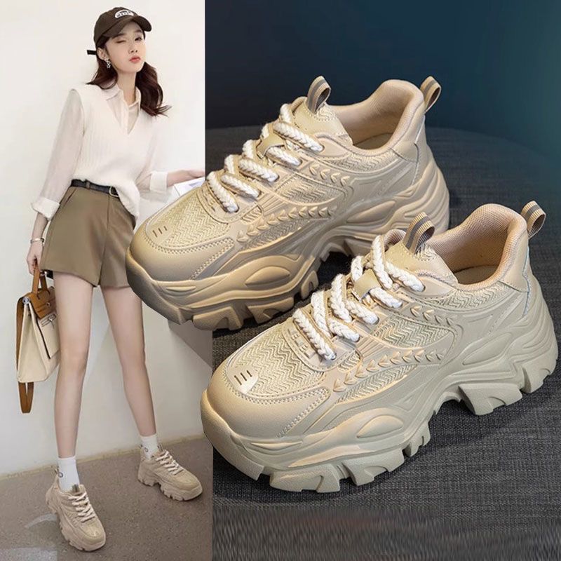 Damen Sneaker Chunky Atmungsaktiv Sportlich Trendy