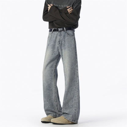 Herren Jeans Weite Bequem Mit Einzigartigem Muster