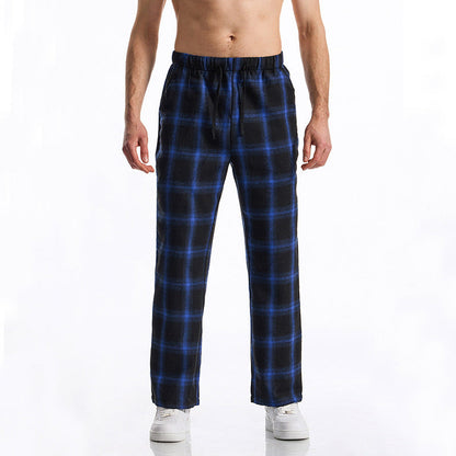Bequeme Herrenhose Karomuster Freizeit Hose Modern
