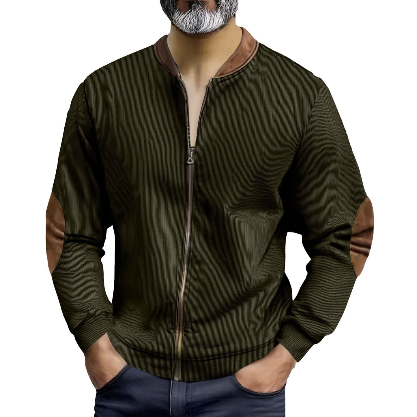 Herren Lederjacke Sportlich Modern mit Akzenten - BerlinGlamour