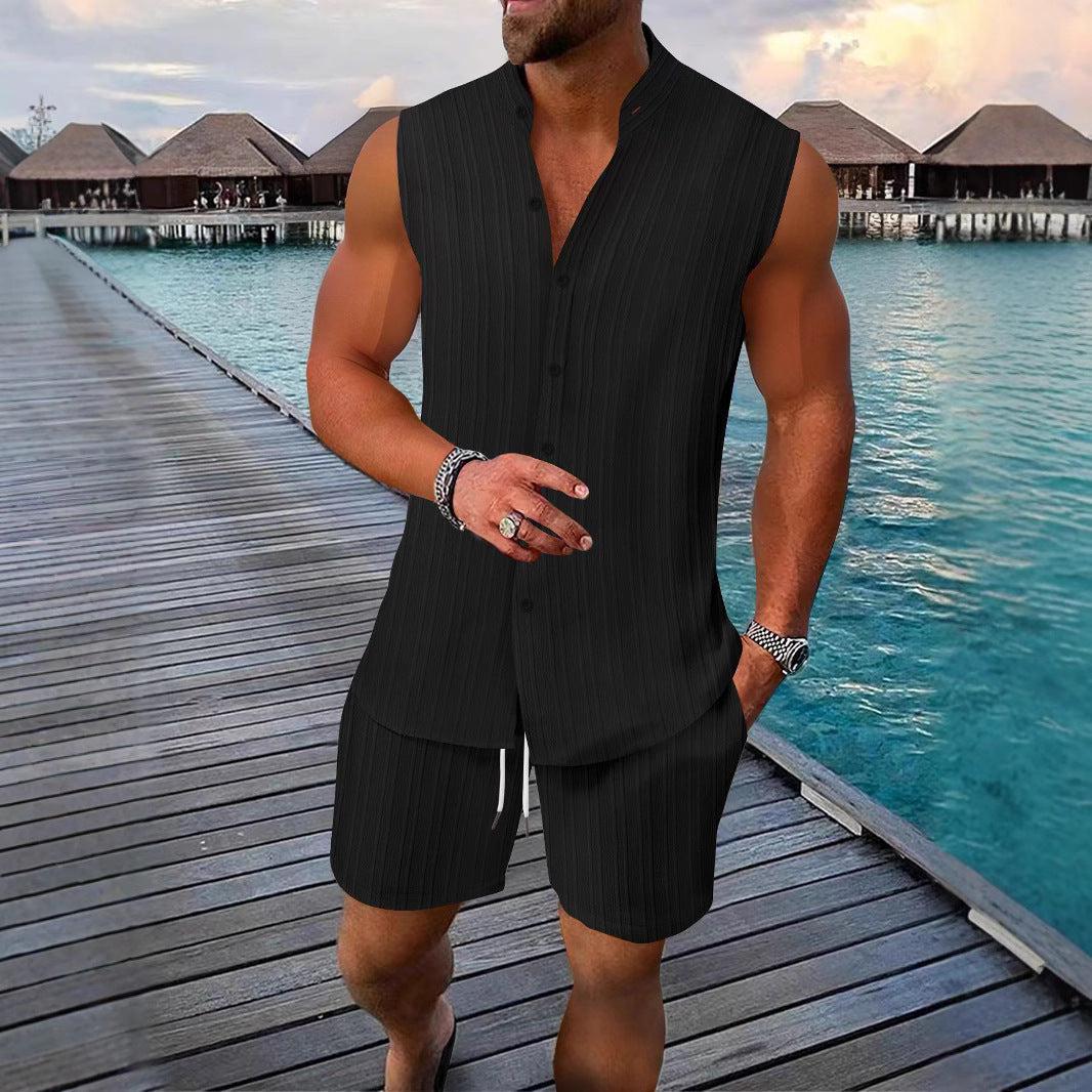Männer Sommer Lounge Set Ärmellos Leicht Berlin