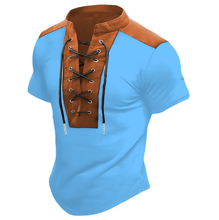 Herren T-Shirt Kurzarm Freizeit Oberteil Modern