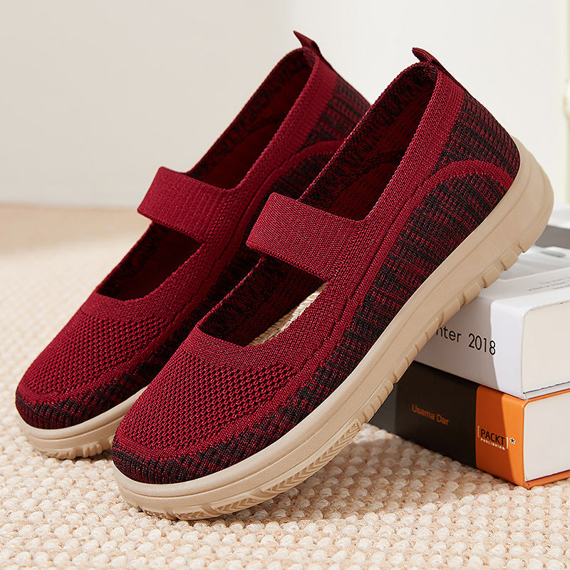 Damen Schuhe Bequem Atmungsaktiv Elastisch Weiss