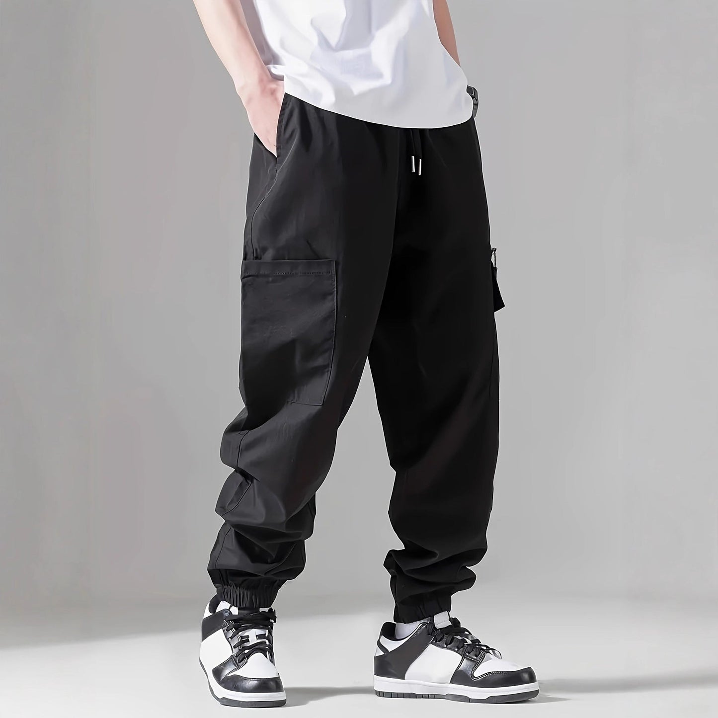 Herren Cargo-Hose Elastisch Bequem Hedi-Mode