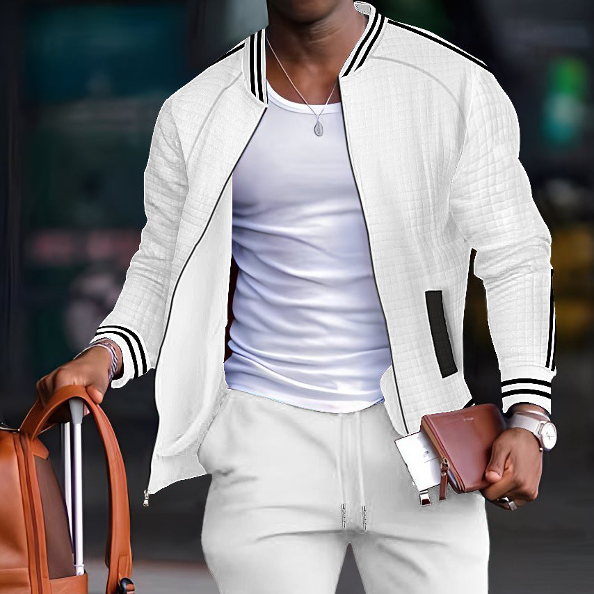 Herren Steppjacke Sportlich Modern Reißverschluss Taschen - BerlinGlamour