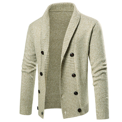 Herren Strickjacke Modern Mit Knöpfen Großes Revers