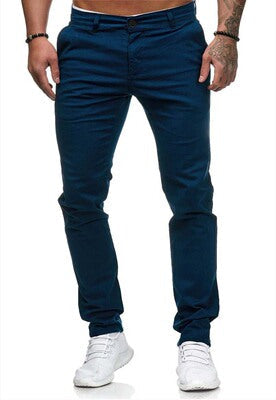 Herren Slim Fit Hose Leicht Baumwolle Modern