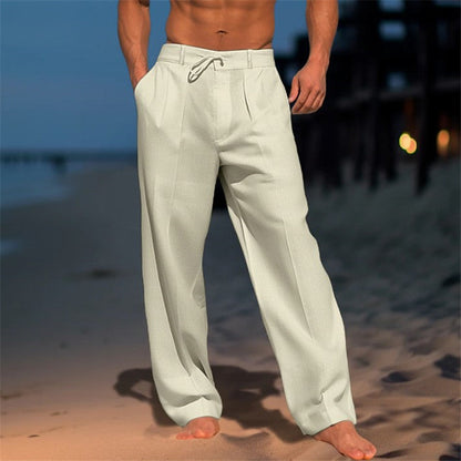 Herren Chino Hose Locker Bequem Elegant Schwarz