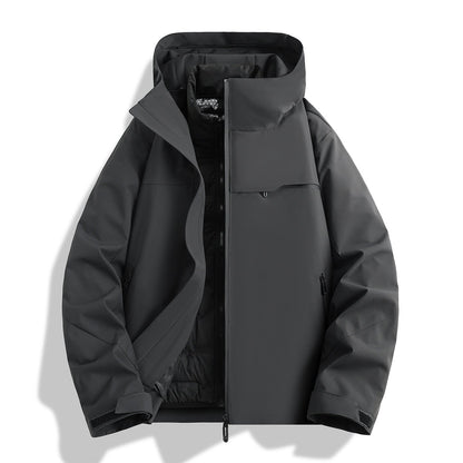 Herren Outdoor-Jacke wasserfest mit Kapuze Isolierung