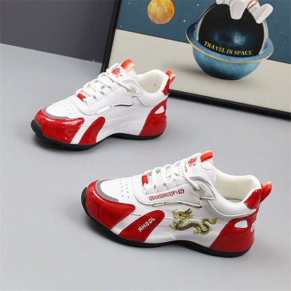 Herren Sneaker Sportlich Gold Dekoriert Drachen Design - BerlinGlamour