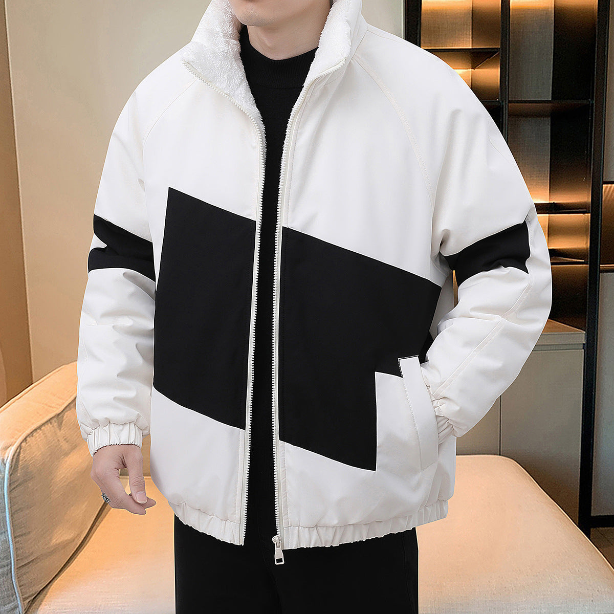Herren Winterjacke Sportlich Warm Verstellbar Modern - BerlinGlamour