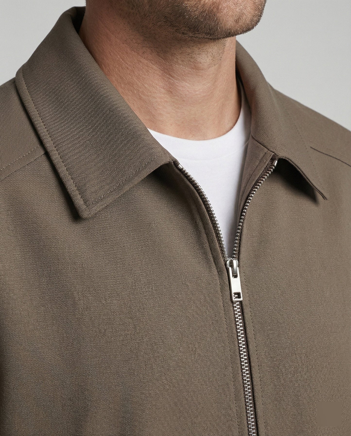 Herren Oversize Blouson Lederjacke Mit Reißverschluss