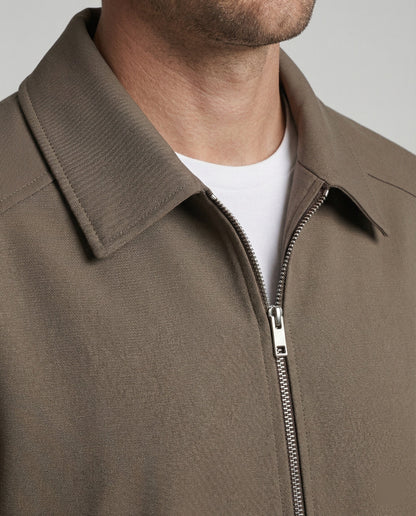 Herren Oversize Blouson Lederjacke Mit Reißverschluss