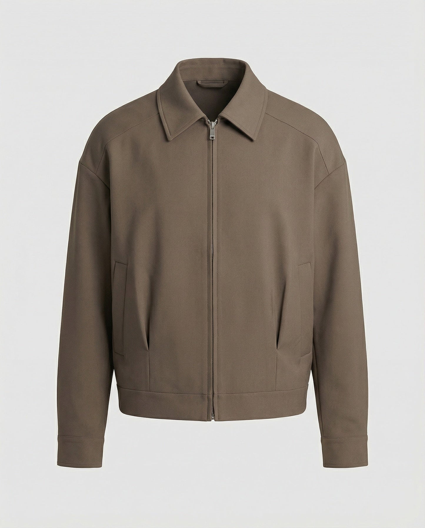 Herren Oversize Blouson Lederjacke Mit Reißverschluss