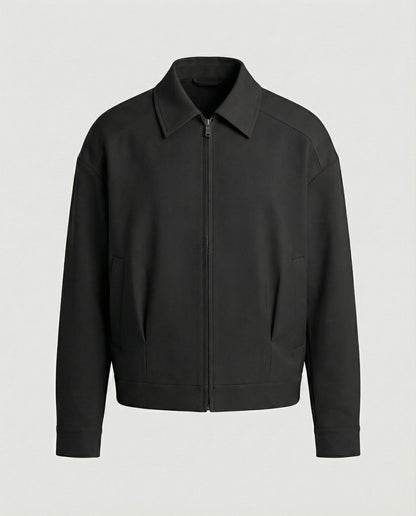Herren Oversize Blouson Lederjacke Mit Reißverschluss