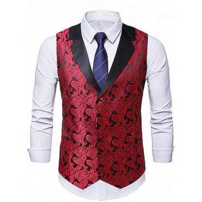 Herren Satinweste Elegant Schwarz Glanz