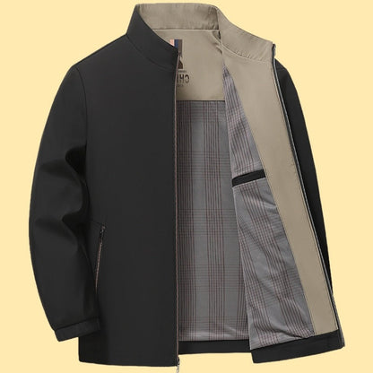 Herren Freizeitjacke Stehkragen Elegant Modern