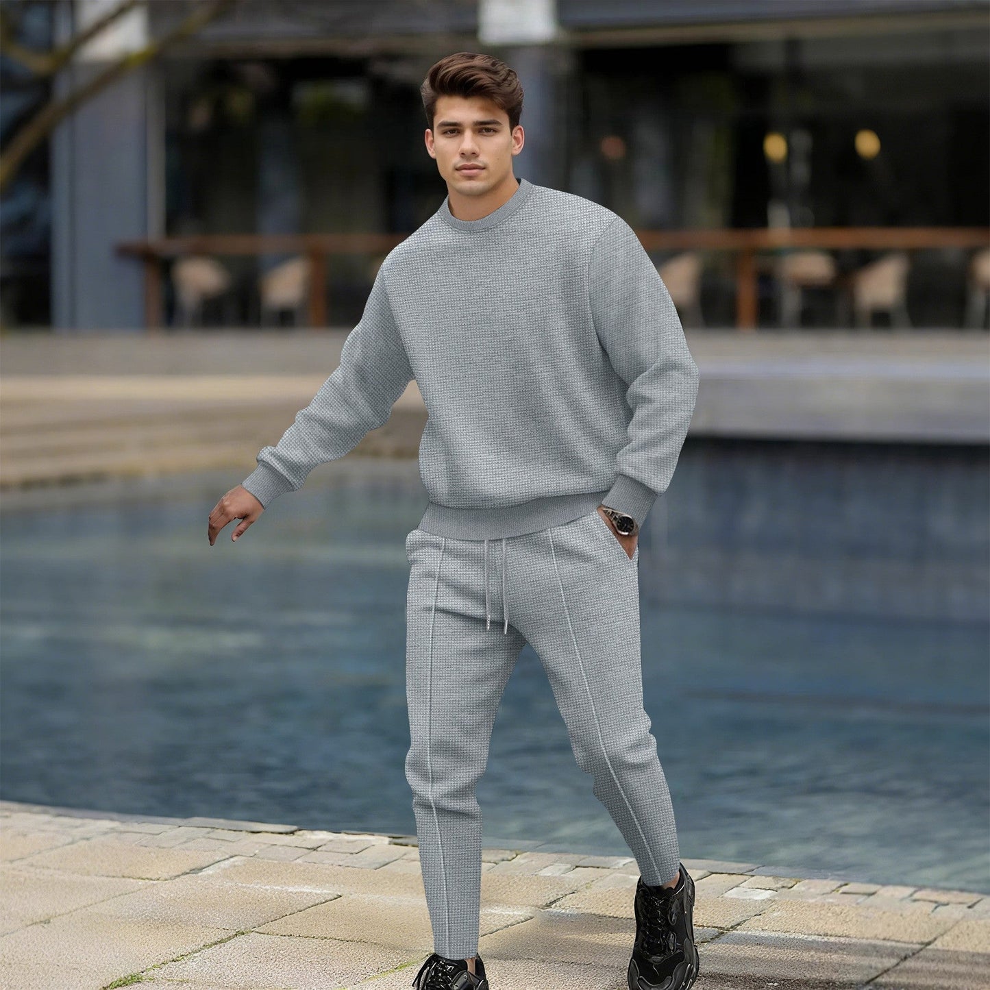 Herren Sweatpants Set Bequem Sportlich Casual