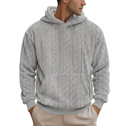 Herren Fleece Hoodie Kapuze Kängurutasche Warm Modern