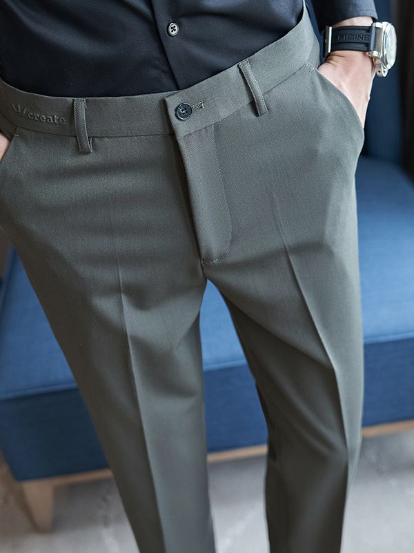 Herren Anzughose Slim Fit Streifenmuster Elegant - BerlinGlamour