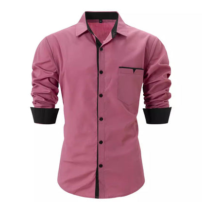 Herren Hemd Kontrastkragen Elegantes Design Berlin
