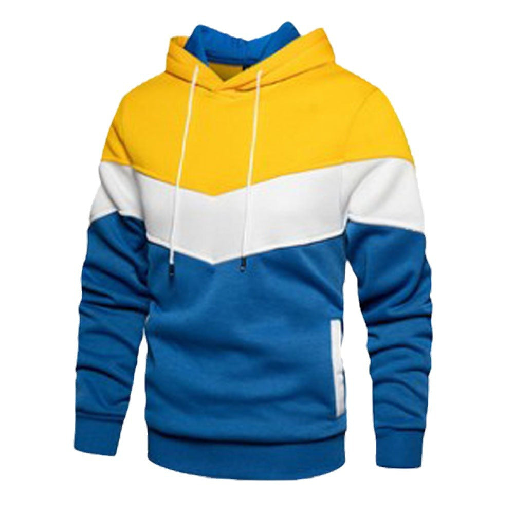 Herren Kapuzenpullover Modern mit Kontrastfarben Trendsportlich