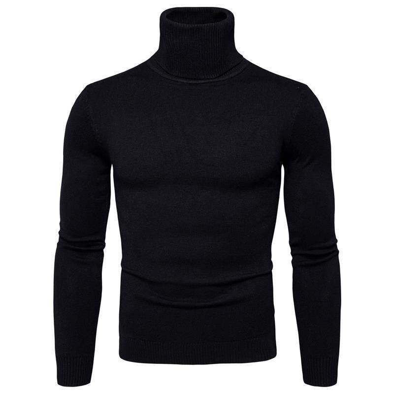 Herren Rollkragenpullover Fein Strick Hochwertig Elegант