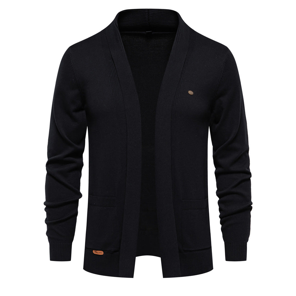 Herren Strickjacke Offener Kragen Praktisch Warm