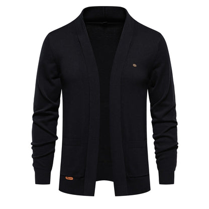 Herren Strickjacke Offener Kragen Praktisch Warm