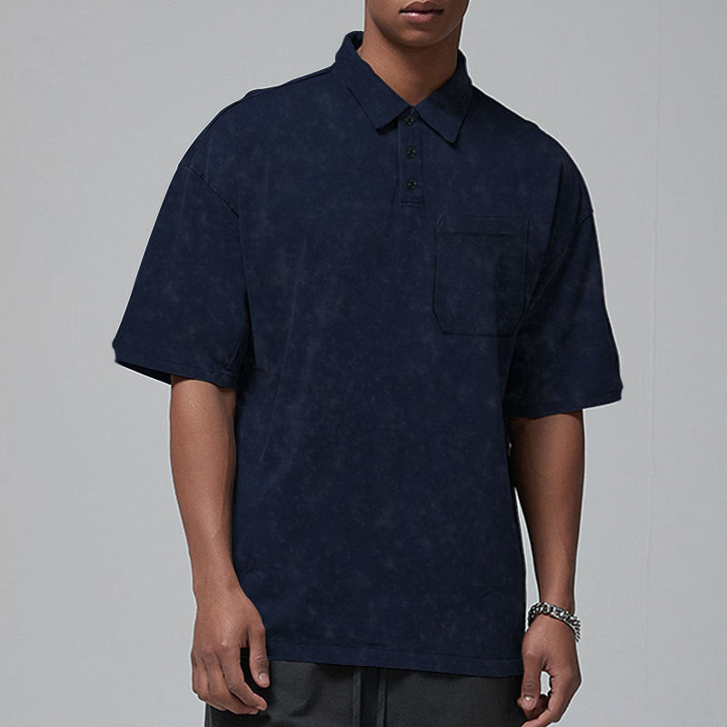 Herren Poloshirt lässig mit Brusttasche Modern Style