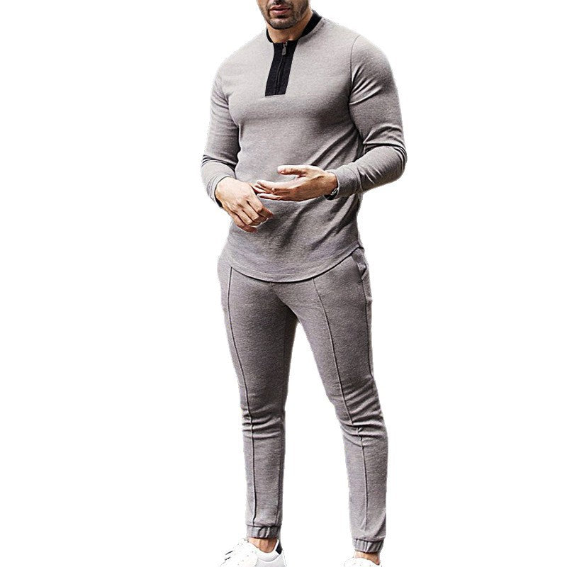 Herren Sportanzug Set Modern Reißverschluss Strukturiert