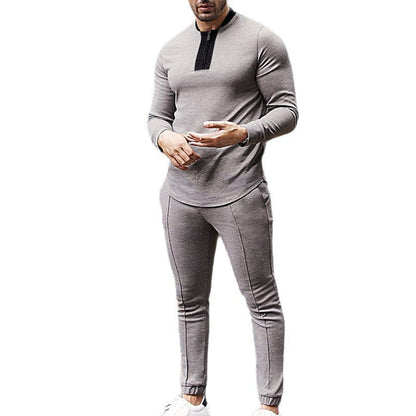 Herren Sportanzug Set Modern Reißverschluss Strukturiert