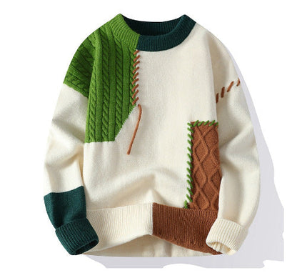 Herren Strickpullover Modern mit Muster und Struktur