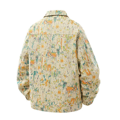 Herren Lederjacke Patchwork Design Modern Lässig