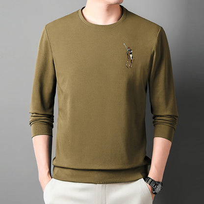 Herren Langarmshirt mit Stickerei Modern Berlin Style